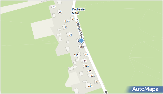 Podlesie Małe, Podlesie Małe, 36b, mapa Podlesie Małe