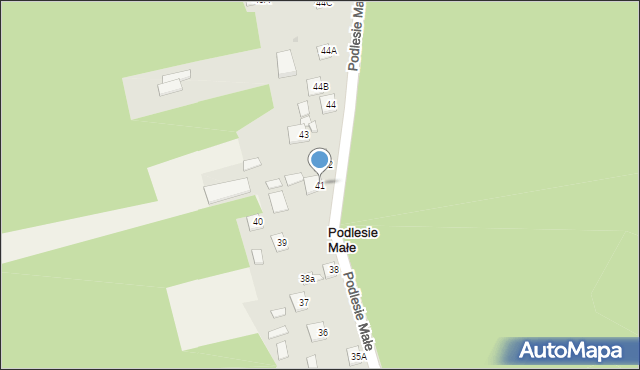 Podlesie Małe, Podlesie Małe, 41, mapa Podlesie Małe