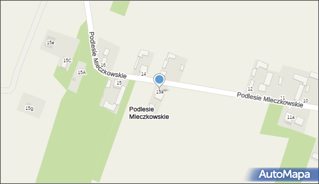 Podlesie Mleczkowskie, Podlesie Mleczkowskie, 13a, mapa Podlesie Mleczkowskie