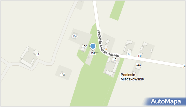 Podlesie Mleczkowskie, Podlesie Mleczkowskie, 15A, mapa Podlesie Mleczkowskie