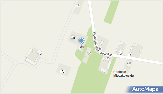 Podlesie Mleczkowskie, Podlesie Mleczkowskie, 15C, mapa Podlesie Mleczkowskie