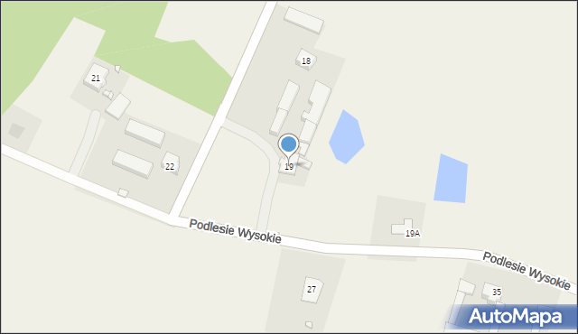 Podlesie Wysokie, Podlesie Wysokie, 19, mapa Podlesie Wysokie