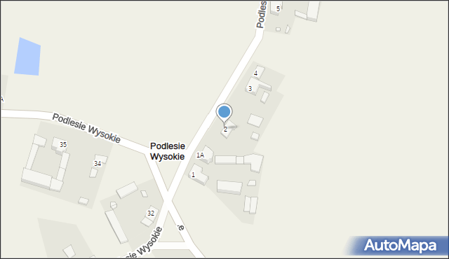 Podlesie Wysokie, Podlesie Wysokie, 2, mapa Podlesie Wysokie