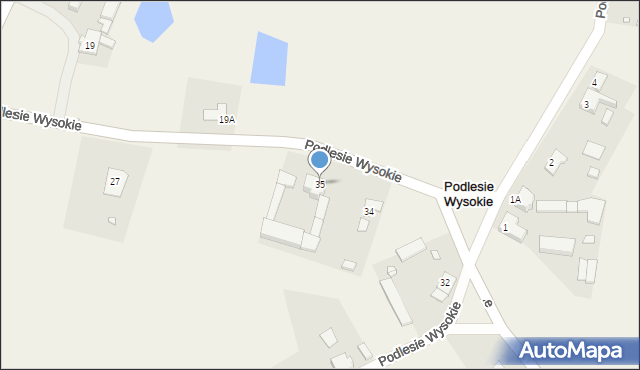 Podlesie Wysokie, Podlesie Wysokie, 35, mapa Podlesie Wysokie