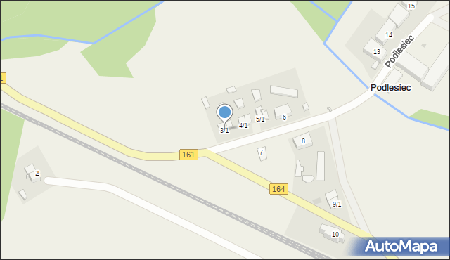 Podlesiec, Podlesiec, 3/1, mapa Podlesiec