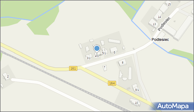 Podlesiec, Podlesiec, 4/1, mapa Podlesiec