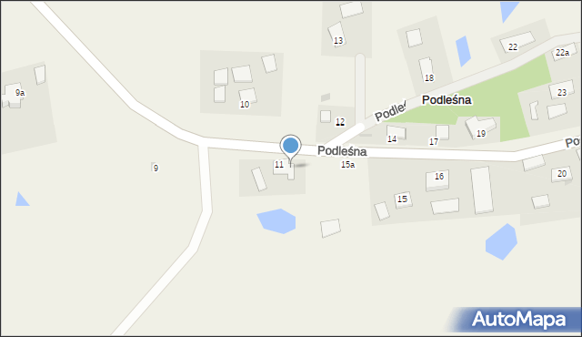 Podleśna, Podleśna, 11A, mapa Podleśna