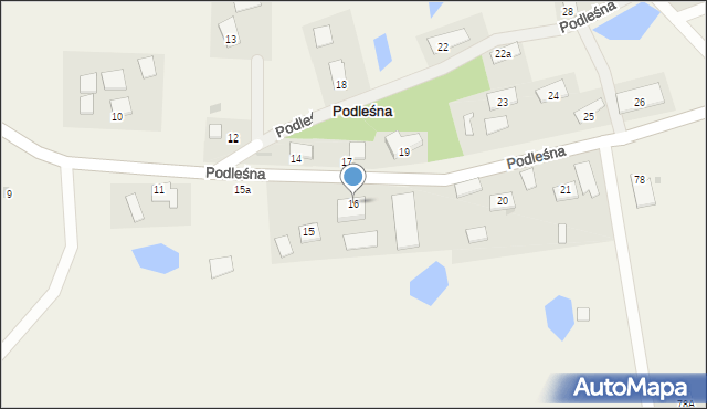 Podleśna, Podleśna, 16, mapa Podleśna