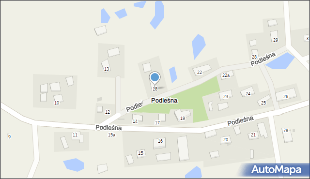 Podleśna, Podleśna, 18, mapa Podleśna