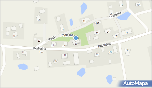 Podleśna, Podleśna, 19, mapa Podleśna