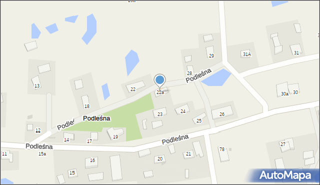 Podleśna, Podleśna, 22a, mapa Podleśna