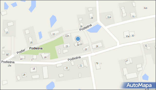 Podleśna, Podleśna, 24, mapa Podleśna