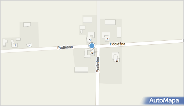 Podleśna, Podleśna, 24, mapa Podleśna