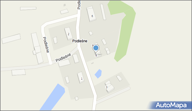 Podleśne, Podleśne, 4, mapa Podleśne