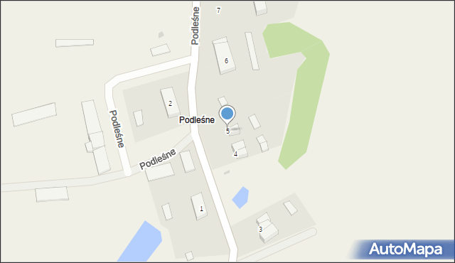 Podleśne, Podleśne, 5, mapa Podleśne