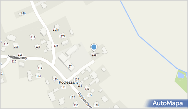 Podleszany, Podleszany, 128, mapa Podleszany