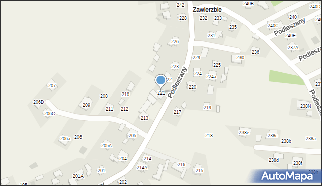Podleszany, Podleszany, 221, mapa Podleszany
