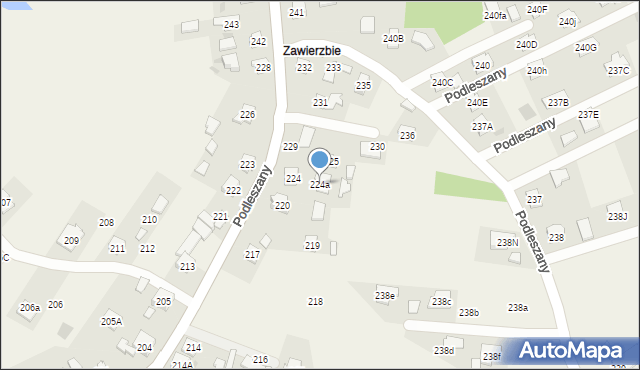 Podleszany, Podleszany, 224a, mapa Podleszany