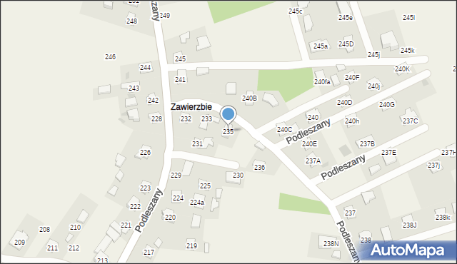 Podleszany, Podleszany, 235, mapa Podleszany