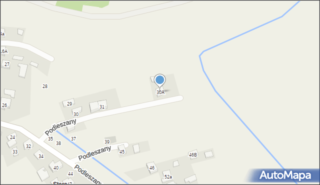 Podleszany, Podleszany, 30A, mapa Podleszany