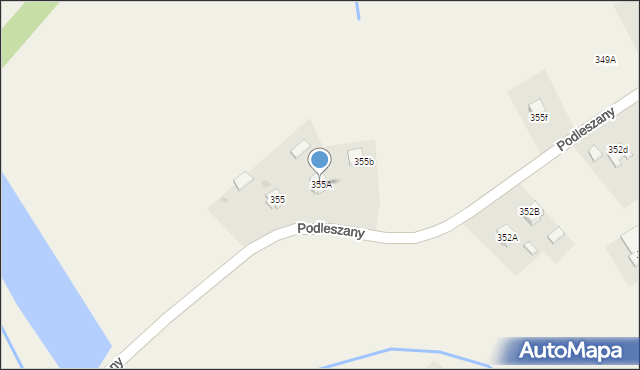 Podleszany, Podleszany, 355A, mapa Podleszany