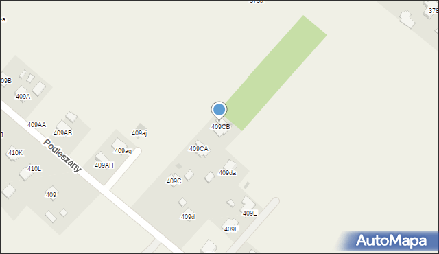Podleszany, Podleszany, 409CB, mapa Podleszany