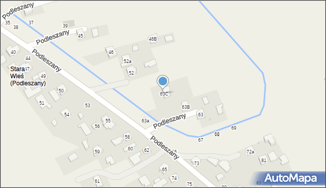 Podleszany, Podleszany, 63C, mapa Podleszany