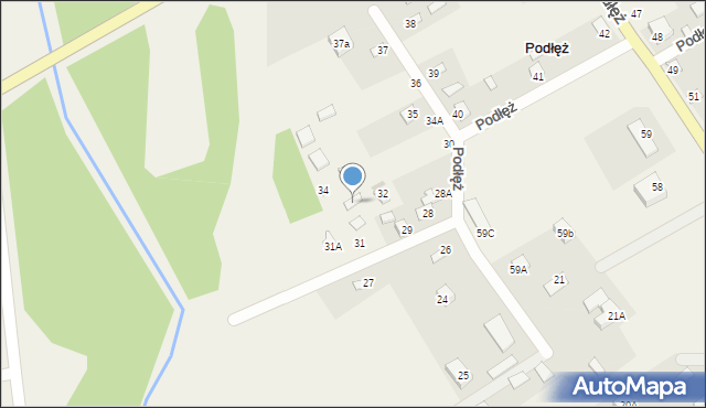 Podłęż, Podłęż, 30, mapa Podłęż