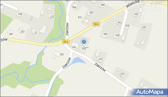 Podłęże, Podłęże, 422, mapa Podłęże