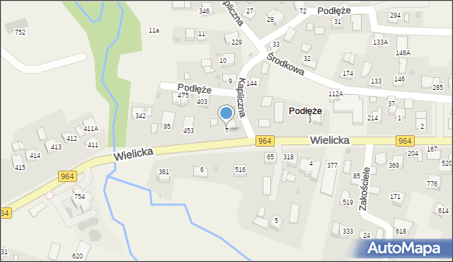 Podłęże, Podłęże, 7, mapa Podłęże