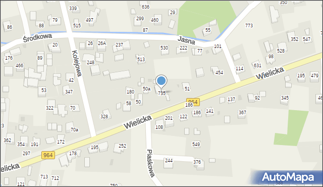 Podłęże, Podłęże, 735, mapa Podłęże