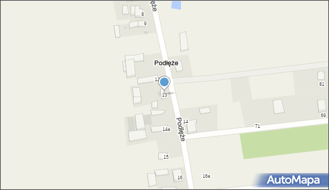 Podłęże, Podłęże, 13, mapa Podłęże