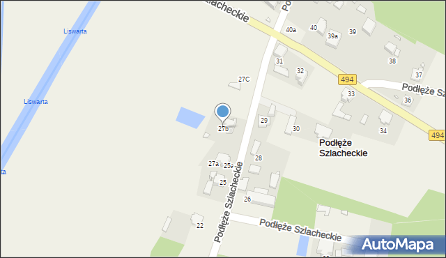 Podłęże Szlacheckie, Podłęże Szlacheckie, 27b, mapa Podłęże Szlacheckie