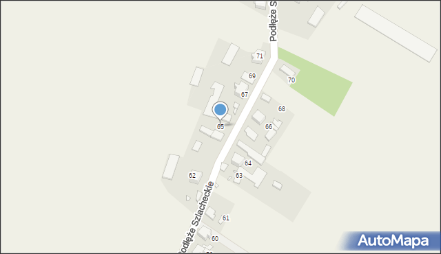 Podłęże Szlacheckie, Podłęże Szlacheckie, 65, mapa Podłęże Szlacheckie