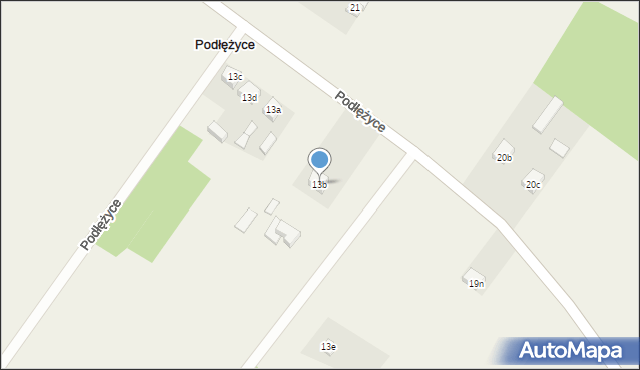 Podłężyce, Podłężyce, 13b, mapa Podłężyce