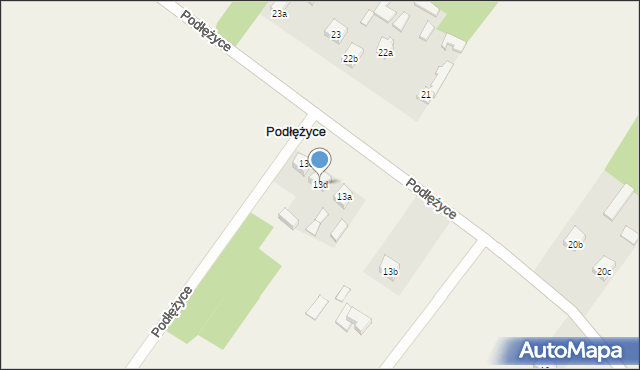 Podłężyce, Podłężyce, 13d, mapa Podłężyce