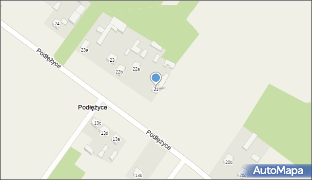 Podłężyce, Podłężyce, 21, mapa Podłężyce