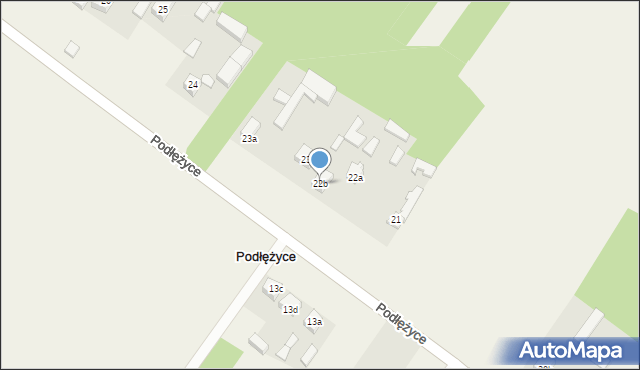 Podłężyce, Podłężyce, 22b, mapa Podłężyce