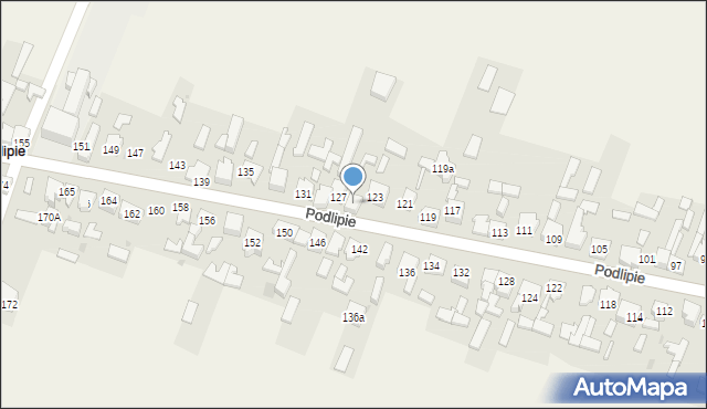 Podlipie, Podlipie, 125, mapa Podlipie