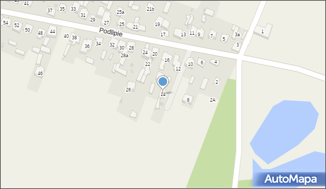 Podlipie, Podlipie, 14, mapa Podlipie