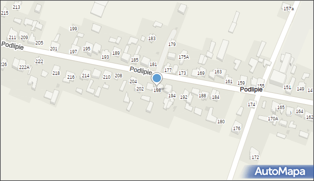 Podlipie, Podlipie, 198, mapa Podlipie