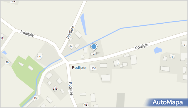 Podlipie, Podlipie, 1, mapa Podlipie