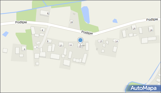 Podlipie, Podlipie, 12, mapa Podlipie