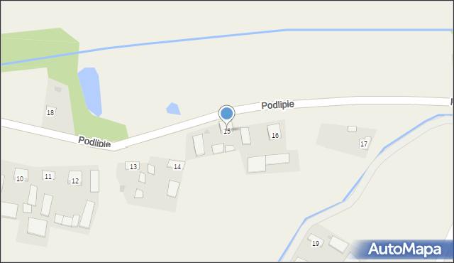 Podlipie, Podlipie, 15, mapa Podlipie