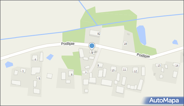 Podlipie, Podlipie, 8, mapa Podlipie