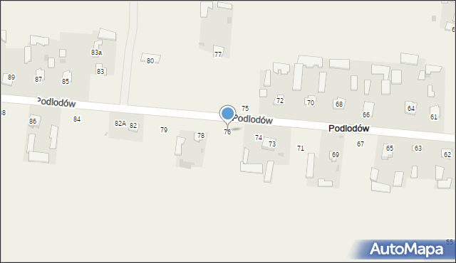 Podlodów, Podlodów, 76, mapa Podlodów