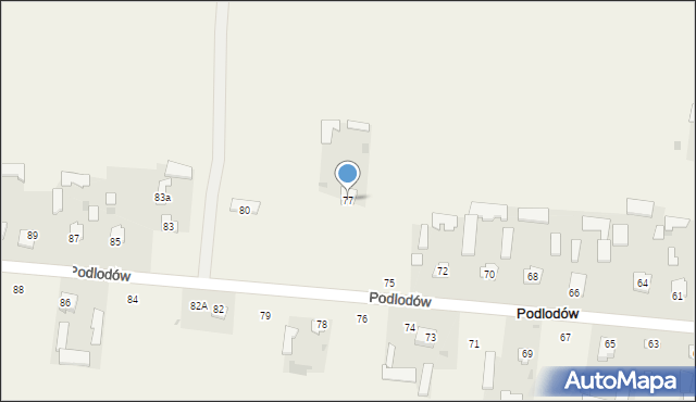 Podlodów, Podlodów, 77, mapa Podlodów