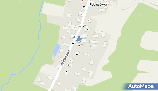 Podlodówka, Podlodówka, 13, mapa Podlodówka