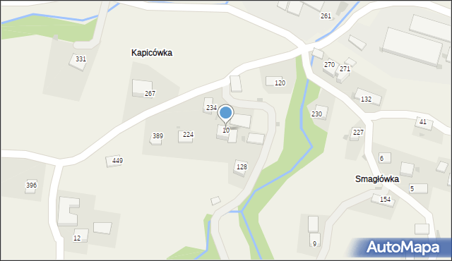 Podłopień, Podłopień, 10, mapa Podłopień