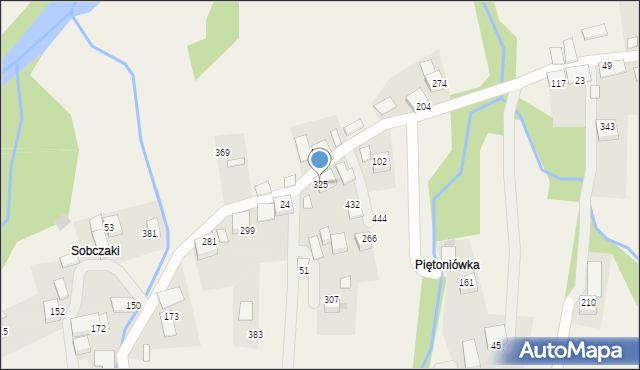 Podłopień, Podłopień, 325, mapa Podłopień